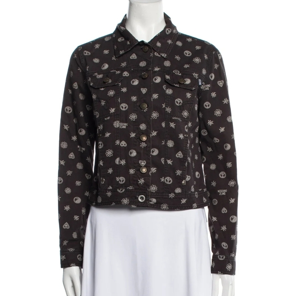 Moschino Black Printed Denim Jacket